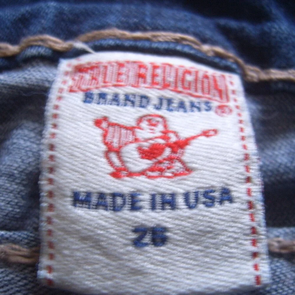 Like New Excellent Condition True Religion Women Super T Jeans sz 26 Made in USA - Picture 2 of 5